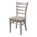 International Concepts Set of 2 Emily Side Chairs, Washed Gray Taupe C09-617P